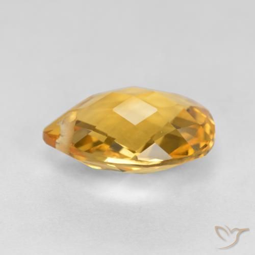 9,17 ctw natürlicher Mittel-Dunkelgold Citrin, Birnenform, VVS-VS