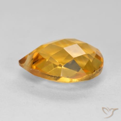 9,17 ctw natürlicher Orange-Gold Citrin, Birnenform, VVS-VS