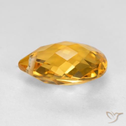 9,17 ctw natürlicher Mittel-Helles Orange-Gold Citrin, Birnenform, VVS-VS