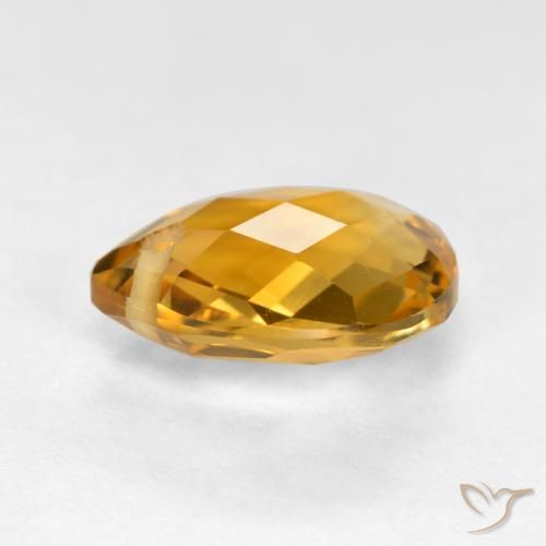 9,17 ctw natürlicher Mittel-Dunkelgold Citrin, Birnenform, VVS-VS