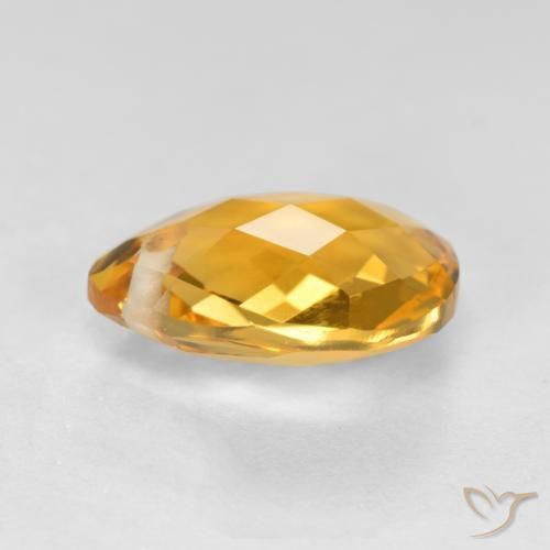 9,17 ctw natürlicher Tiefes Goldorange Citrin, Birnenform, VVS-VS
