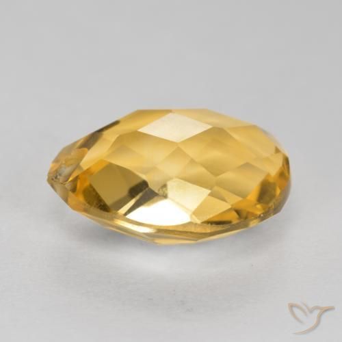 9,17 ctw natürlicher Mittel-Dunkelgold Citrin, Birnenform, VVS-VS