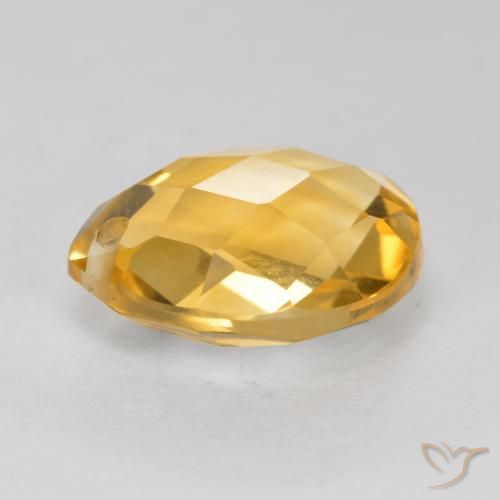9,17 ctw natürlicher Mittel-Dunkelgold Citrin, Birnenform, VVS-VS