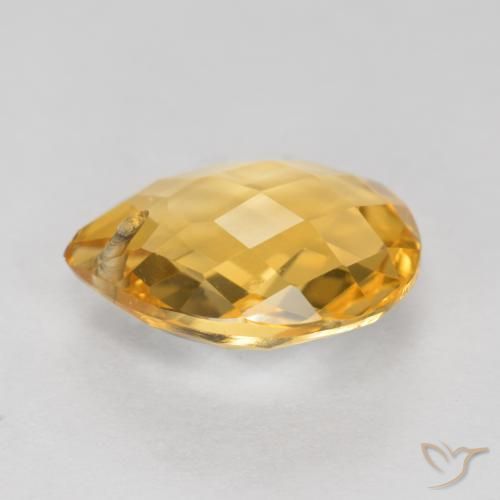 9,17 ctw natürlicher Golden Citrin, Birnenform, VVS-VS