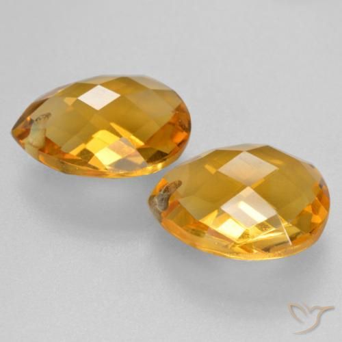 6,78 ct natürliche goldener Citrin-Edelsteine, Birnenform, VVS-VS