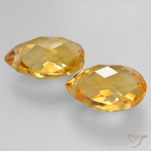 7.73 ct natürliche Mittel-Dunkelgold Citrin-Edelsteine, Birnenform, VVS-VS