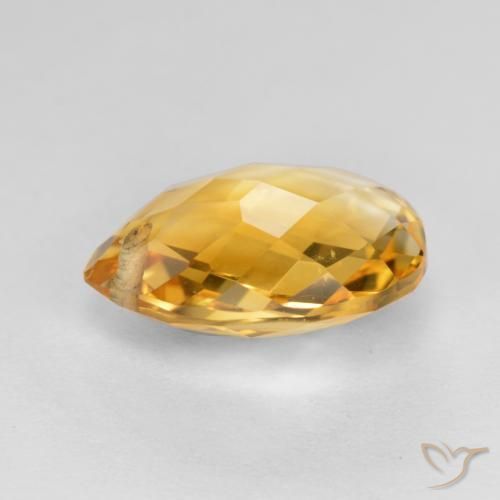 9,17 ctw natürlicher Orange-Gold Citrin, Birnenform, VVS-VS