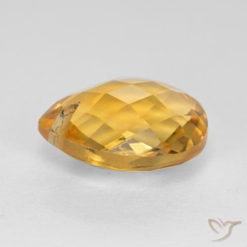 9,17 ctw natürlicher Tiefes Goldorange Citrin, Birnenform, VVS-VS