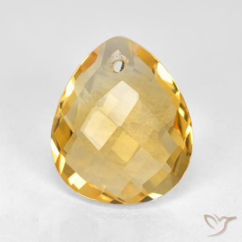 3.02ct Natürlicher Mittelgold Citrin, Birnenform, VVS-VS