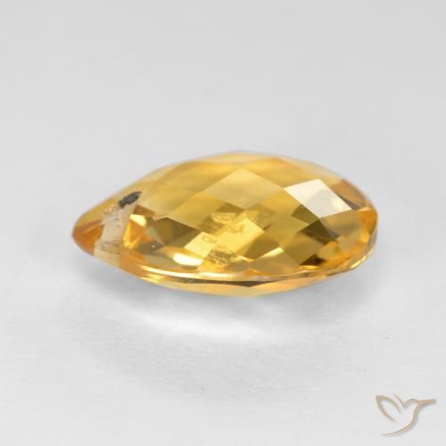 9,17 ctw natürlicher Mittelgold Citrin, Birnenform, VVS-VS