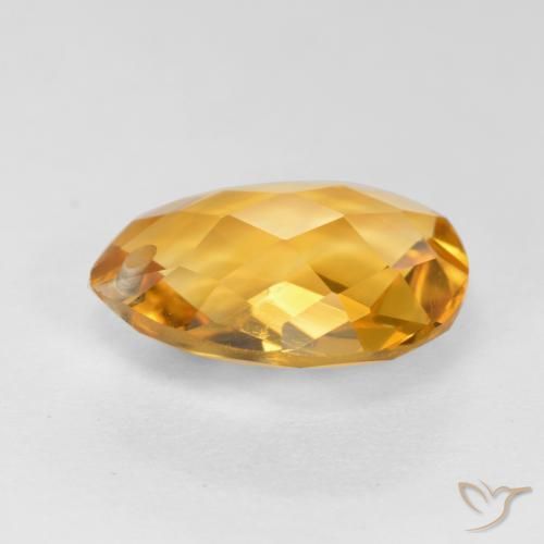 9,17 ctw natürlicher Orange-Gold Citrin, Birnenform, VVS-VS