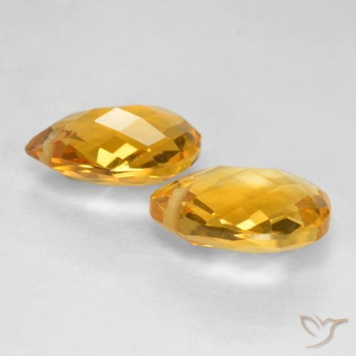 7.38 ct natürliche Dunkelgolden Citrin-Edelsteine, Birnenform, VVS-VS