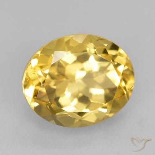 9,17 ctw natürlicher gold-orange Citrin, Oval, VVS-VS