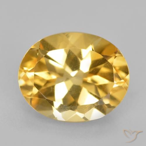 4.68ct Natürlicher Mittel-Dunkelgold Citrin, Oval, VS