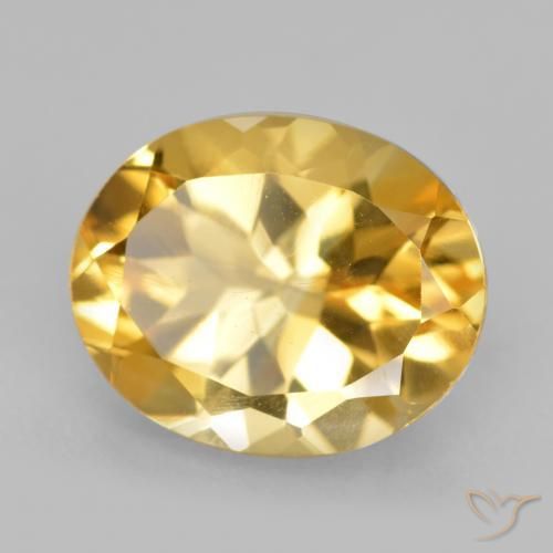 9,17 ctw natürlicher Mittel-Dunkelgold Citrin, Oval, VS
