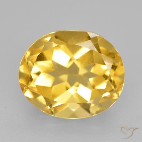 4.57ct Natürlicher Mittelgold Citrin, Oval, VS