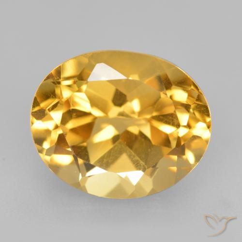 4.86ct Natürlicher Mittel-Dunkelgold Citrin, Oval, VVS-VS