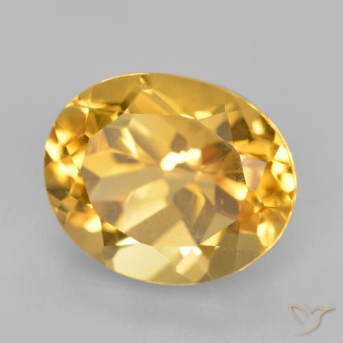 9,17 ctw natürlicher Mittel-Dunkelgold Citrin, Oval, VVS-VS