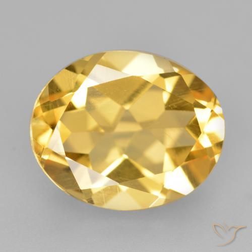 4.37ct Natürlicher Golden Citrin, Oval, VVS