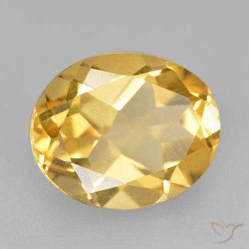 9,17 ctw natürlicher Golden Citrin, Oval, VVS