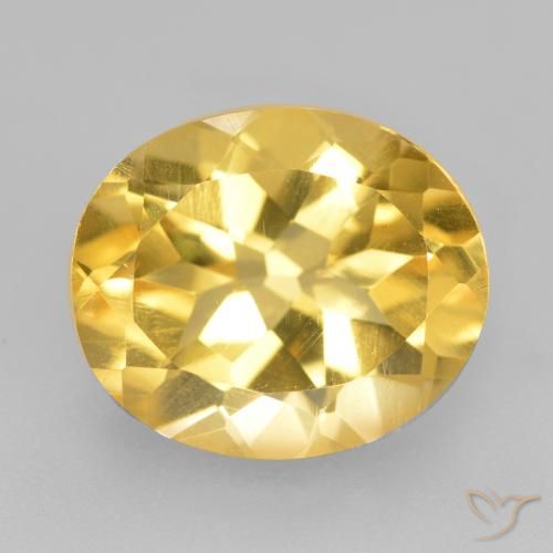 4.66ct Natürlicher gold-orange Citrin, Oval, VS