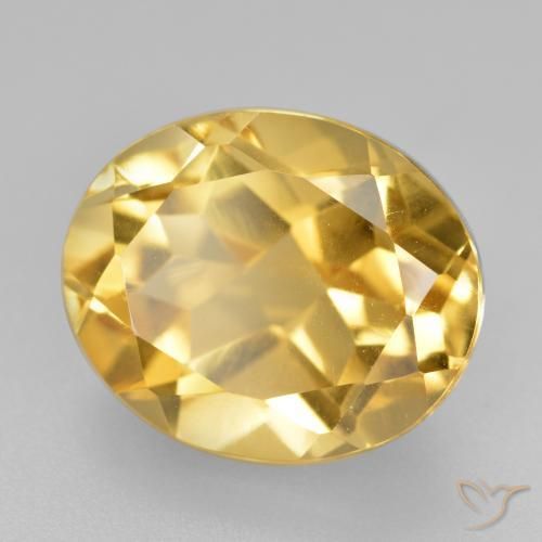 9,17 ctw natürlicher gold-orange Citrin, Oval, VVS-VS