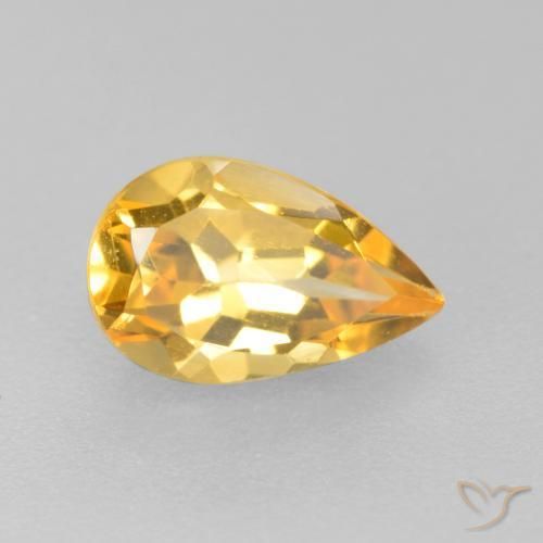 9,17 ctw natürlicher Mittleres Gold Citrin, Birnenform, VS
