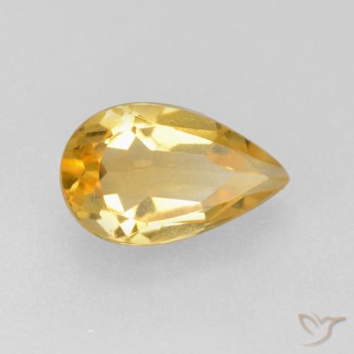 9,17 ctw natürlicher Golden Citrin, Birnenform, VS