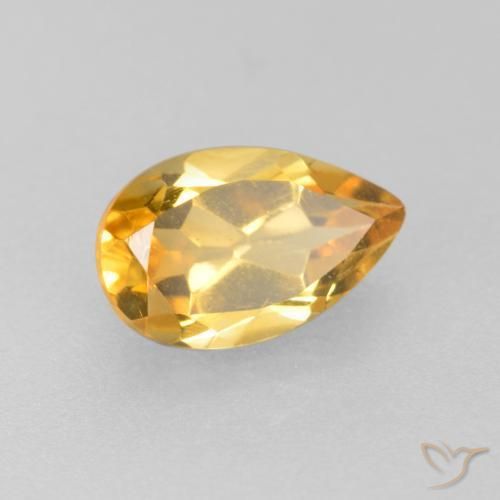 9,17 ctw natürlicher Top-Gold Citrin, Birnenform, VS