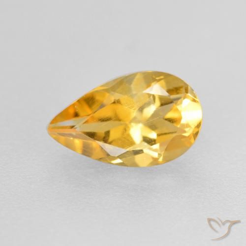 0.82ct Natürlicher Mittleres Gold Citrin, Birnenform, VS