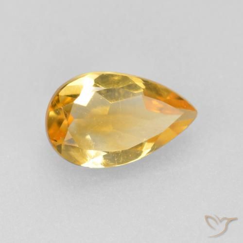 9,17 ctw natürlicher Top-Gold Citrin, Birnenform, VS