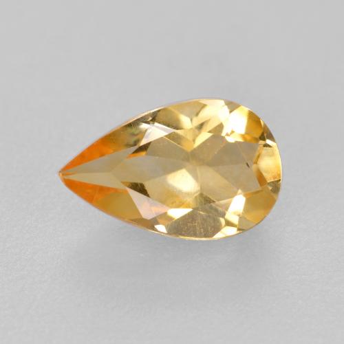 0,70 ctw natürlicher goldener Citrin, Birnenform, VS