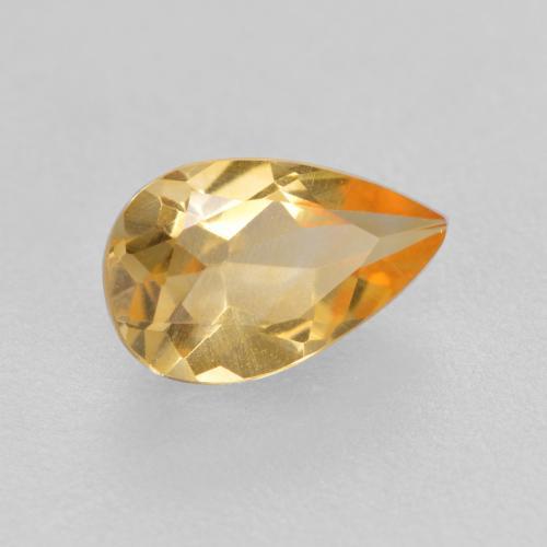 0,70 ctw natürlicher goldener Citrin, Birnenform, VS