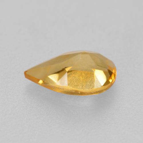 0,70 ctw natürlicher goldener Citrin, Birnenform, VS