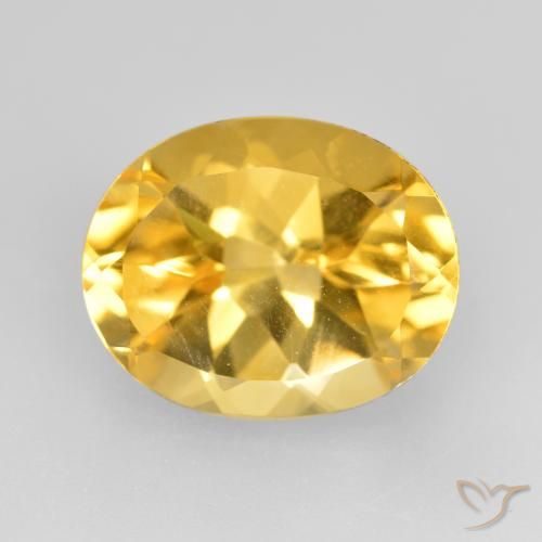 4.85ct Natürlicher Mittelgold Citrin, Oval, VVS-VS