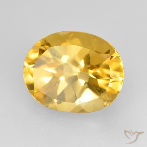 9,17 ctw natürlicher Mittelgold Citrin, Oval, VVS-VS