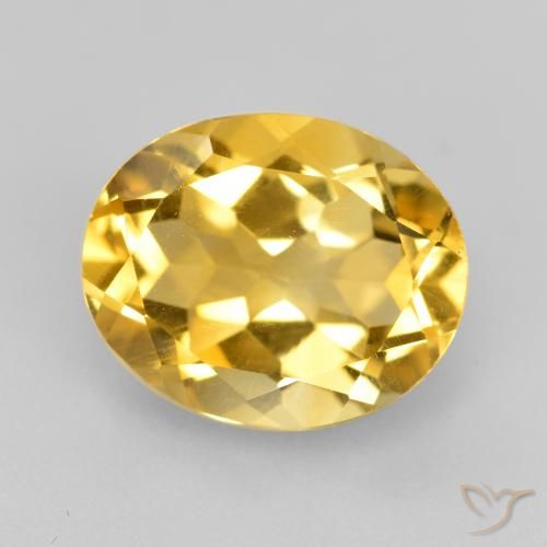 4.42ct Natürlicher Golden Citrin, Oval, VVS-VS