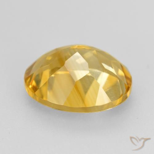 9,17 ctw natürlicher Golden Citrin, Oval, VVS-VS