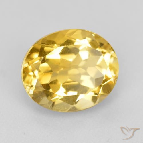 9,17 ctw natürlicher Golden Citrin, Oval, VVS-VS