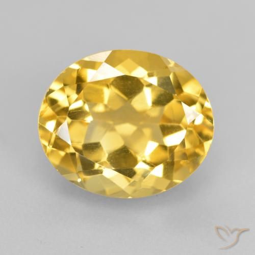 5.04ct Natürlicher Golden Citrin, Oval, VVS-VS