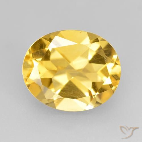4.43ct Natürlicher Golden Citrin, Oval, VVS-VS