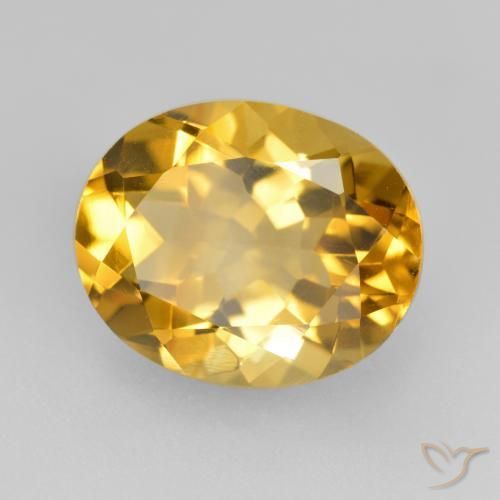 9,17 ctw natürlicher Mittelhelles Gold Citrin, Oval, VVS-VS