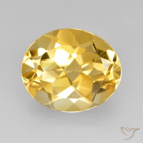 4.38ct Natürlicher Golden Citrin, Oval, VVS-VS