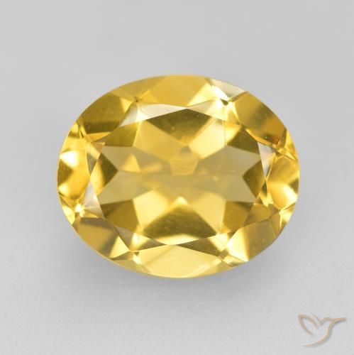 4.07ct Natürlicher Golden Citrin, Oval, VVS-VS