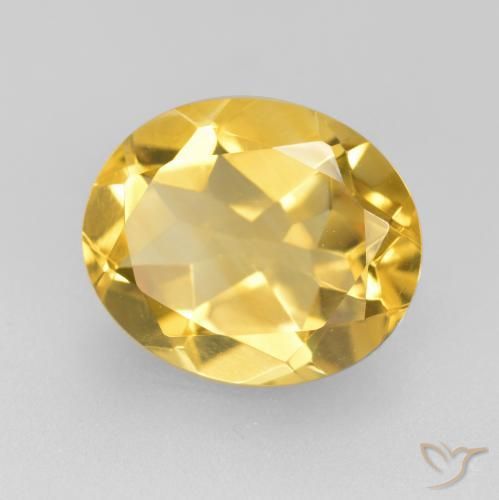 9,17 ctw natürlicher Golden Citrin, Oval, VVS-VS