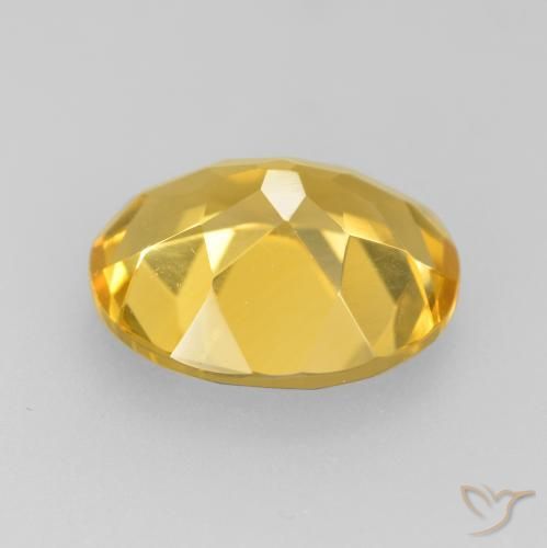 9,17 ctw natürlicher Golden Citrin, Oval, VVS-VS