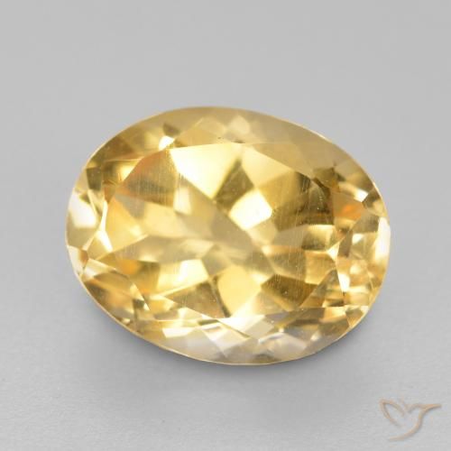 1.90ct Natürlicher Golden Citrin, Oval, VS