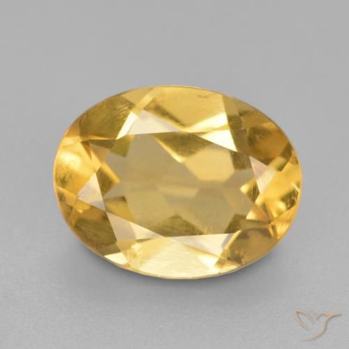 1.57ct Natürlicher Mittelgold Citrin, Oval, VS