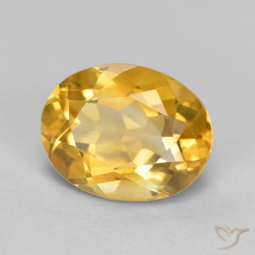9,17 ctw natürlicher Mittel-Dunkelgold Citrin, Oval, VS