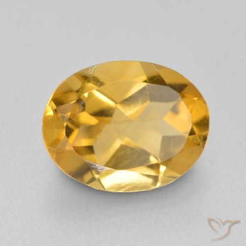 1.53ct Natürlicher Mittelgold Citrin, Oval, VS